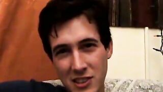 young amateur teases with his slim body and jerks off rough