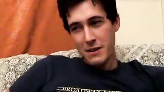 young amateur teases with his slim body and jerks off rough