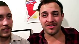 twink analrammed hard after sucking cock in classic video