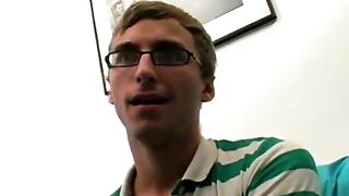 amateur tattooed twink fingers his ass and masturbates solo