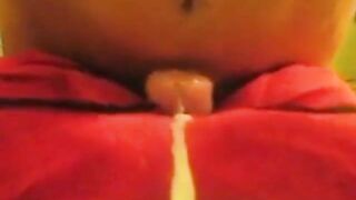 towel humping thick cum orgasm3