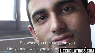 unmarried latino straight man soliciting money while baring his back