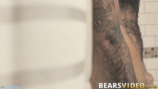 atlas grant shows off that bear body and tugs on his dick