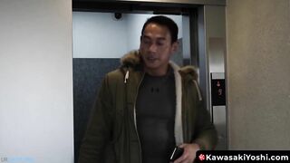 inked japanese base without any protection by asian stud subsequent to pissing