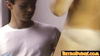 one of a kind homo takes a major burden on his bristly chest after sex