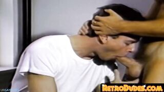 one of a kind homo takes a major burden on his bristly chest after sex