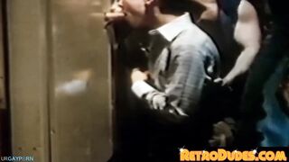 one of a kind gay person takes turn sucking enormous furry dicks
