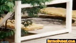 hairy classic homo strokes while his butt mates blow