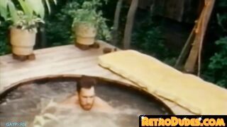 hairy classic homo strokes while his butt mates blow