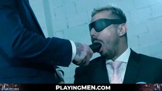 businessman dani rivera blindfolded sucked dildo and fucked