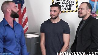 bearded gay teacher banged by student and his mature stepdad
