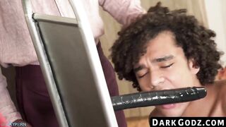 after playing with sex toys an ebony man bares his gay side