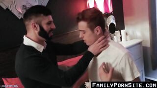 youthful twink gulping and riding stepdads rock hard cock