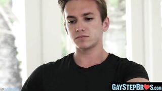 inked stud slides his crude dick in stepbrothers butt hole