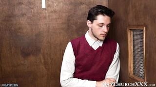 sinful twink bareback drilled by priest in confession booth 2