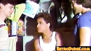 retro gay trio with armpit licking and dick sucking