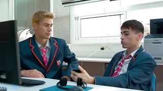 young twink goes in for jamming rock firm