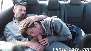 daddy bare impales his stepson doggy style while in the car 2