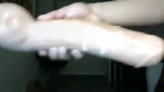 Big Dicked Gorgeous Bottom Moans and Fucks Giant Dildo with Huge Load (Hornydudes.online)