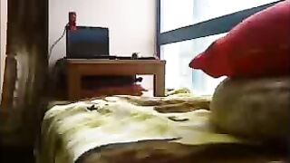 Asian guy barebacked at home