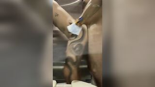 LikeRichRich BJ and fucking latin daddy bear in sauna bathroom