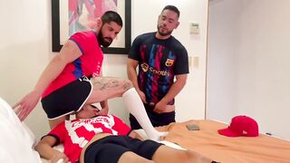 Soccer threesome MUSCLEGUMMY