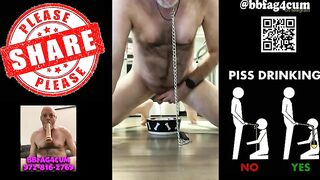 Exposure whore Christopher Allen Foster drinks piss from doggy bowl