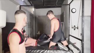 Mars Barcelona gets his first double penetration by Ricky Hard and Oliver Hunt 2