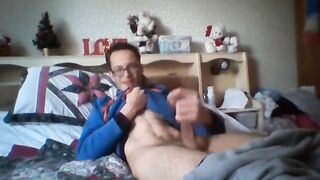 skinny teen strokes his cock while lying down on a bed peter bony gay video