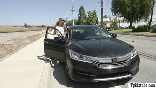 tight ts hitchhiker analed by the driver bisexual 2