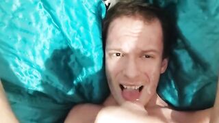 stroking my big cock and then giving myself self facial peter bony videos xxx