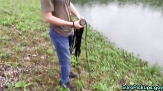 bj euro stud doing outdoor public bj 4 money n cum in mouth 2