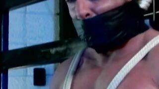 bondage for hunk with tied up blue balls but he enjoys it2 2