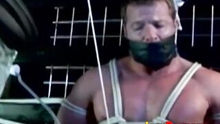 bondage for hunk with tied up blue balls but he enjoys it2 2
