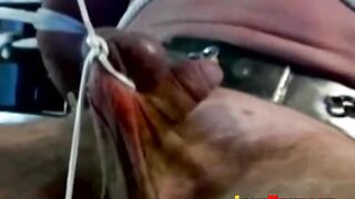 bondage for hunk with tied up blue balls but he enjoys it2 2