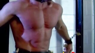 rough bdsm session with whipping for incredibly buff hunk 2