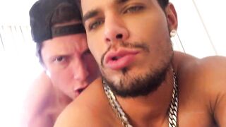 Rico Marlon flip flop with Boy lixo Russo Russian Redneck