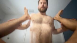 Raw daddy cock breeds pink hairy hole in hotel