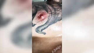Jerking my big cock close up 
