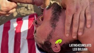 Throatfucking Leo Bulgari and Feeding Him My Cum LATINO4CUMSLUTS