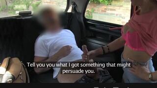 FakeTaxi Blonde takes cash for blowjob