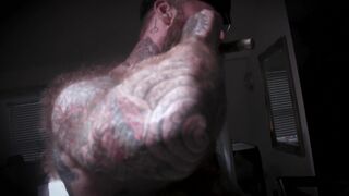CJ and Jack geared up, have a cigar and FFBreed CJBEARDEDBRI 2