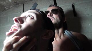 Bastard empty-balls kneeling in a cellar Gaysight