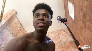 Quentin Parker showering with that meat.