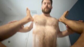 Raw daddy cock breeds pink hairy hole in hotel Bo Bailey
