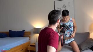 BTS Matthew is showing off his bubble butt in this photoshoot BTS video