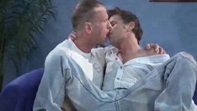 Daddy rips twink's jeans and fucks his ass with his thick dick