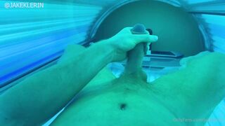 Jake Klerin - Me jerk off to completion in the tanning bed since I get horny every time I tan - Gay Porn