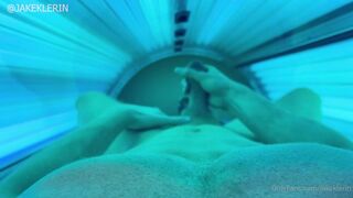Jake Klerin - Me jerk off to completion in the tanning bed since I get horny every time I tan - Gay Porn