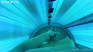 Jake Klerin - Me jerk off to completion in the tanning bed since I get horny every time I tan - Gay Porn